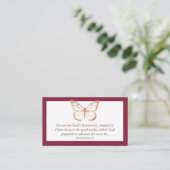 Carte De Visite Fleur chrétienne Vous avez été prié pour (Debout devant)