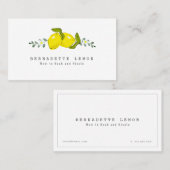 Carte De Visite Fleur citron et blanc Simple maman (Devant / Derrière)