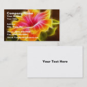 Carte De Visite Fleur colorée lumineuse de ketmie (Devant / Derrière)