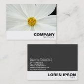 Carte De Visite Fleur Cosmos Blanc (Devant / Derrière)