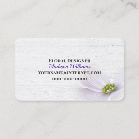 Carte De Visite Fleur Cosmos dans le ruban Polka Dot (Dos)