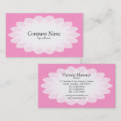 Carte De Visite Fleur cristal - rose (Devant / Derrière)