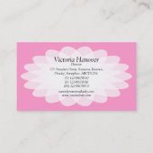 Carte De Visite Fleur cristal - rose (Dos)
