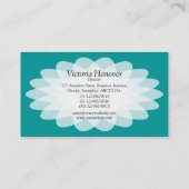 Carte De Visite Fleur cristal - Turquoise (Dos)