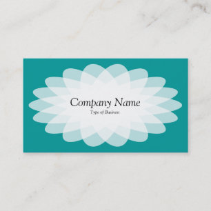 Carte De Visite Fleur cristal - Turquoise
