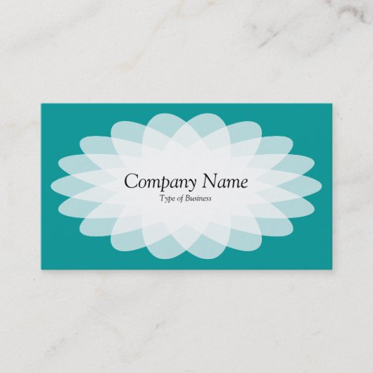 Carte De Visite Fleur cristal - Turquoise (Devant)