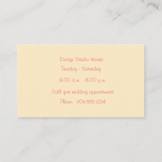 Carte De Visite Fleur d'aquarelle (Dos)