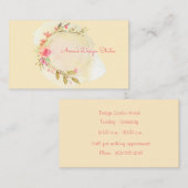 Carte De Visite Fleur d'aquarelle (Devant / Derrière)