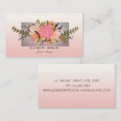 Carte De Visite Fleur d'aquarelle moderne élégant (Devant / Derrière)