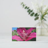 Carte De Visite Fleur d'arbre orchidée florale tropicale (Debout devant)