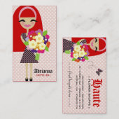 CARTE DE VISITE FLEUR DE 311 KILA ET CHEVEUX INTERCHANGEABLES DE (Devant / Derrière)