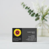 Carte De Visite Fleur de bande latérale noire - Fleur de couvertur (Debout devant)
