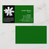Carte De Visite Fleur de bande noire - Magnolia - Vert (Devant / Derrière)