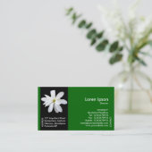 Carte De Visite Fleur de bande noire - Magnolia - Vert (Debout devant)