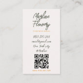 Carte de visite fleur de Bloom manuscrite (Dos)