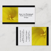 Carte De Visite Fleur de calla jaune (Devant / Derrière)