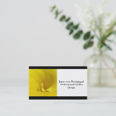 Carte De Visite Fleur de calla jaune (Debout devant)