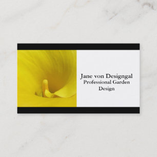 Carte De Visite Fleur de calla jaune