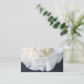 Carte De Visite Fleur de camélia blanc (Debout devant)