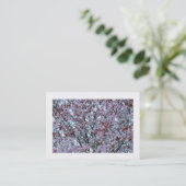 Carte De Visite Fleur de cerise (frontière) (Debout devant)