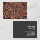 Carte De Visite Fleur de cerise rose 02 (Devant / Derrière)