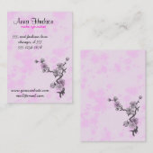 Carte De Visite Fleur de cerise, Sakura, fleuriste, Fleur Shop (Devant / Derrière)