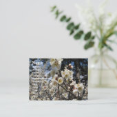 Carte De Visite Fleur de cerisier blanc / Sakura / ク(桜) (Debout devant)