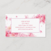 Carte De Visite Fleur de cerisier d'aquarelle (Dos)