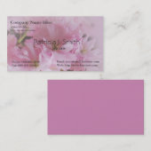 Carte De Visite Fleur de cerisier rose (Devant / Derrière)
