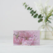 Carte De Visite Fleur de cerisier rose (Debout devant)