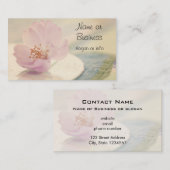Carte De Visite Fleur de cerisier rose pâle délicate (Devant / Derrière)