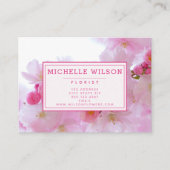Carte De Visite Fleur de cerisier rose - Photo (Devant)