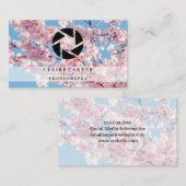 Carte De Visite Fleur de cerisiers | Icône Lens de la caméra (Devant / Derrière)