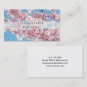 Carte De Visite Fleur de cerisiers | Photographe (Devant / Derrière)