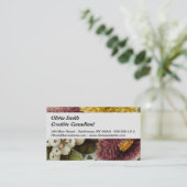 Carte De Visite Fleur de chrysanthème mère florale (Debout devant)