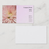 Carte De Visite fleur de chrysanthème rose clair (Devant / Derrière)