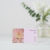 Carte De Visite fleur de chrysanthème rose clair (Debout devant)