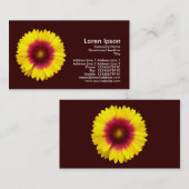 Carte De Visite Fleur de couverture - Brown foncé (Devant / Derrière)