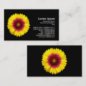 Carte De Visite Fleur de couverture - Noir (Devant / Derrière)