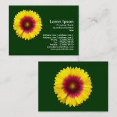 Carte De Visite Fleur de couverture - Vert foncé (Devant / Derrière)
