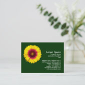 Carte De Visite Fleur de couverture - Vert foncé (Debout devant)