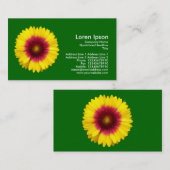 Carte De Visite Fleur de couverture - Vert herbe (Devant / Derrière)