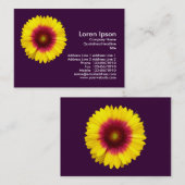 Carte De Visite Fleur de couverture - violet (Devant / Derrière)