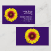 Carte De Visite Fleur de couverture - Violet foncé (Devant / Derrière)