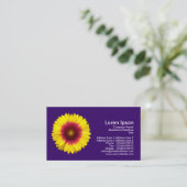 Carte De Visite Fleur de couverture - Violet foncé (Debout devant)