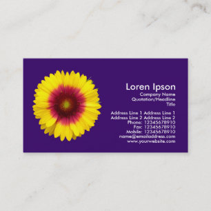 Carte De Visite Fleur de couverture - Violet foncé