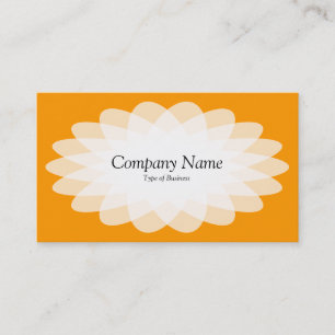 Carte De Visite Fleur de cristal - orange jaune