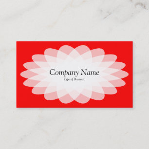Carte De Visite Fleur de cristal - Rouge