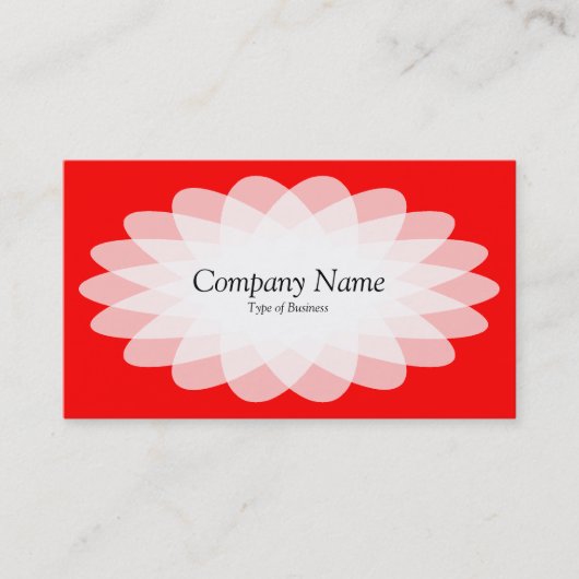 Carte De Visite Fleur de cristal - Rouge (Devant)