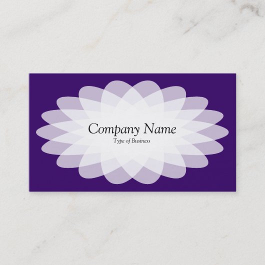 Carte De Visite Fleur de cristal - violet profond (Devant)